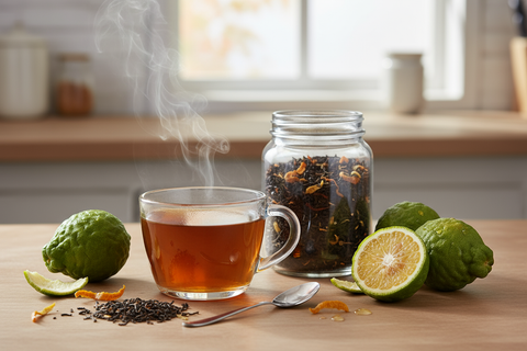 Earl Grey. Our Earl Grey blends bold black tea with the citrus lift of Italian bergamot, creating a smooth, aromatic brew that awakens the senses. Naturally rich in antioxidants, it helps boost focus, balance mood, and support calm, sustained energy throughout your day.