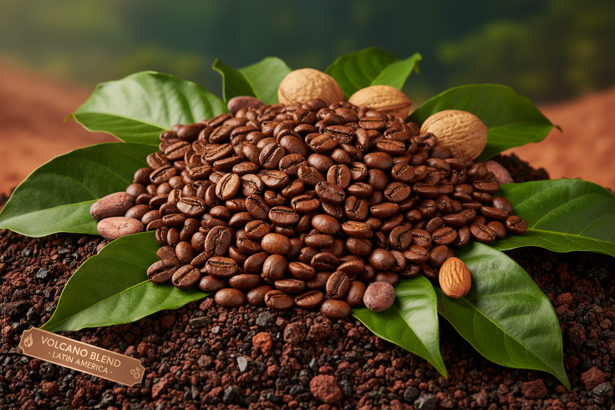 This medium-dark roast is a vibrant blend of Latin American coffees, offering warm nutty notes, gentle cocoa, and a touch of mild fruit for balance. Shade-grown in lush rainforests and nourished by volcanic soil, every bean carries the richness of its origin. Roasted the same day it ships, it brews into a full-flavored cup that’s bold yet comforting — a true taste of Latin tradition.