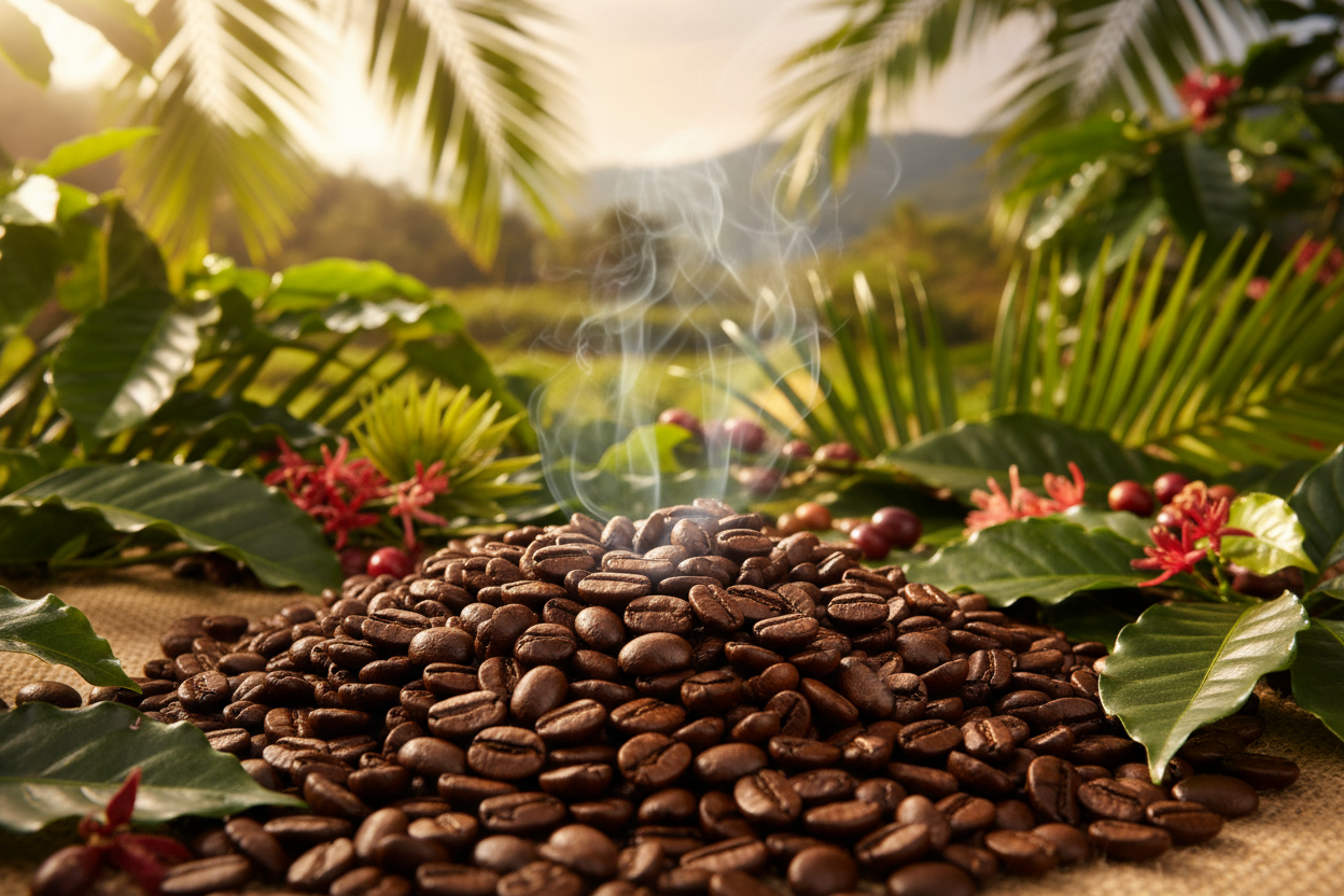 This medium roast brings together the bold flavors of Southeast Asia, offering herbal notes, a heavy body, and a rich aroma that lingers. Grown under the full sun and washed using eco-friendly methods, it’s a coffee that’s as sustainable as it is satisfying. Roasted the same day it ships, every cup delivers consistent flavor and comforting depth, perfect for those who prefer their coffee strong and full of character.